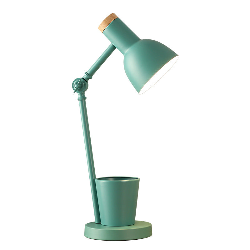 Nordic Table Lamp of Iron and Solid Wood – Multiple Colors