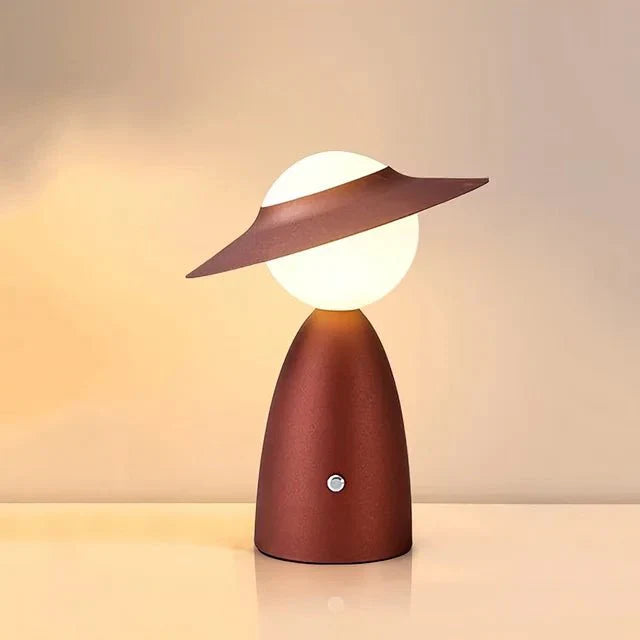 Wireless Charging Lamp with Warm LED Light and Abstract Design