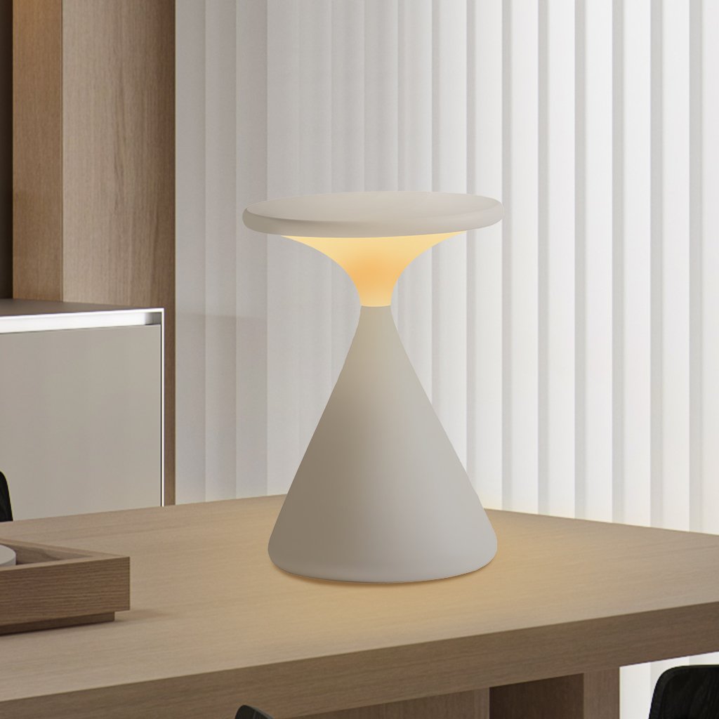 Japandi Wireless Hourglass Table Lamp with Adjustable Brightness