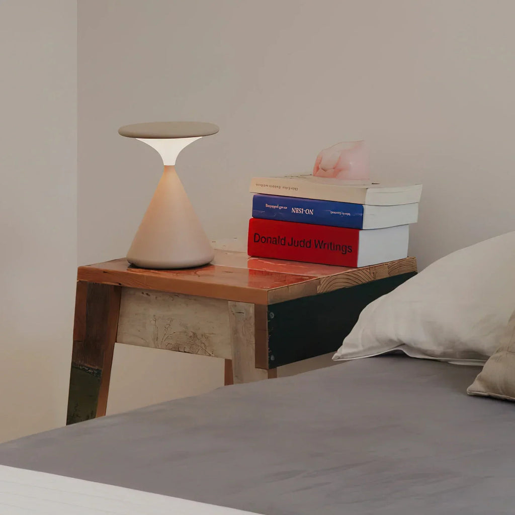 Japandi Wireless Hourglass Table Lamp with Adjustable Brightness