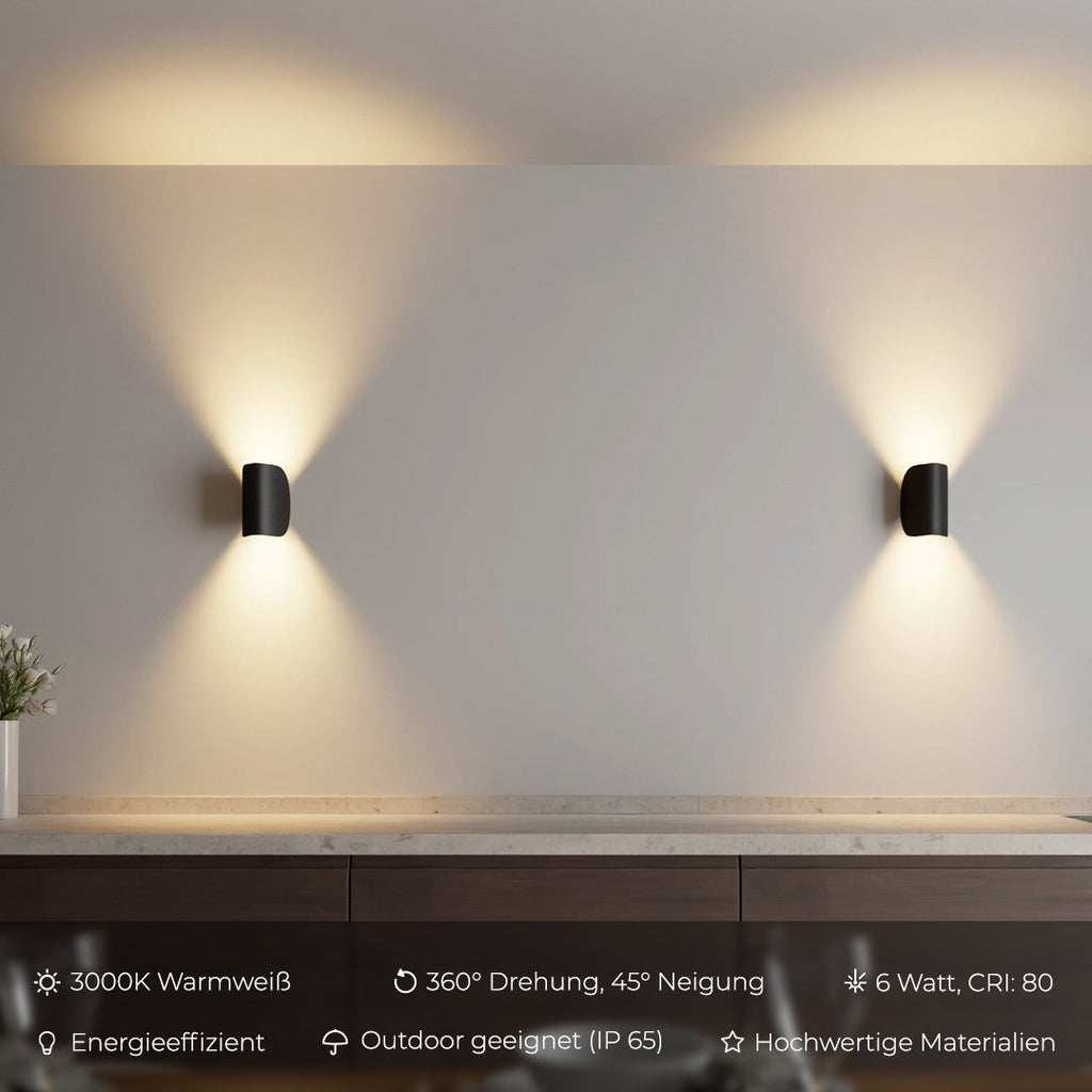 Rotatable LED Wall Lamp for Flexible Indoor & Outdoor Lighting