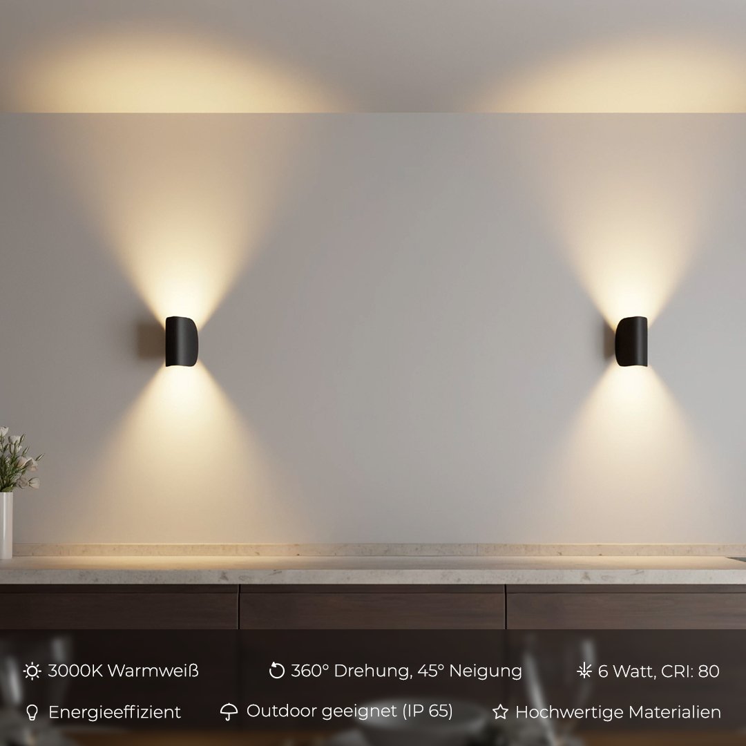 Rotatable LED Wall Lamp for Flexible Indoor & Outdoor Lighting