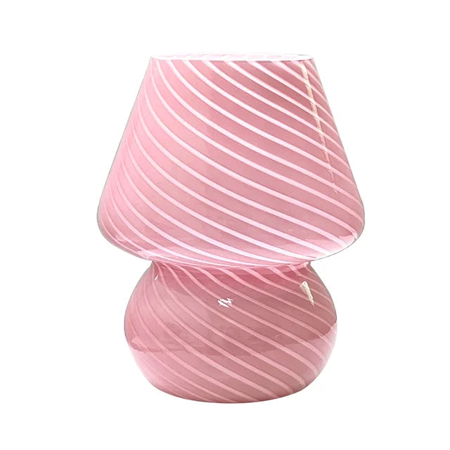 Glass Desk Lamp with Warm LED Light and Scandinavian Design
