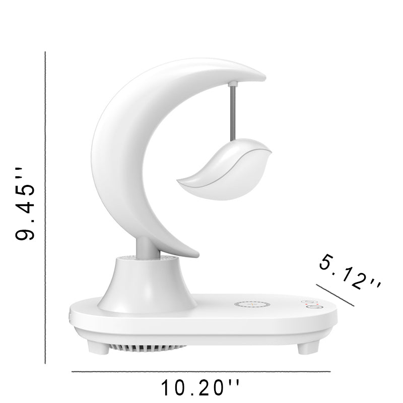 Star and Bird Table Lamp with Bluetooth Speaker & Wireless Charging – Rechargeable LED