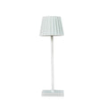 Mara – Rechargeable Classic Table Lamp with Pleated Shade & Dimmable LED