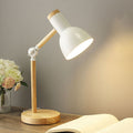Scandinavian Table Lamp of Wood and Iron – Multiple Colors