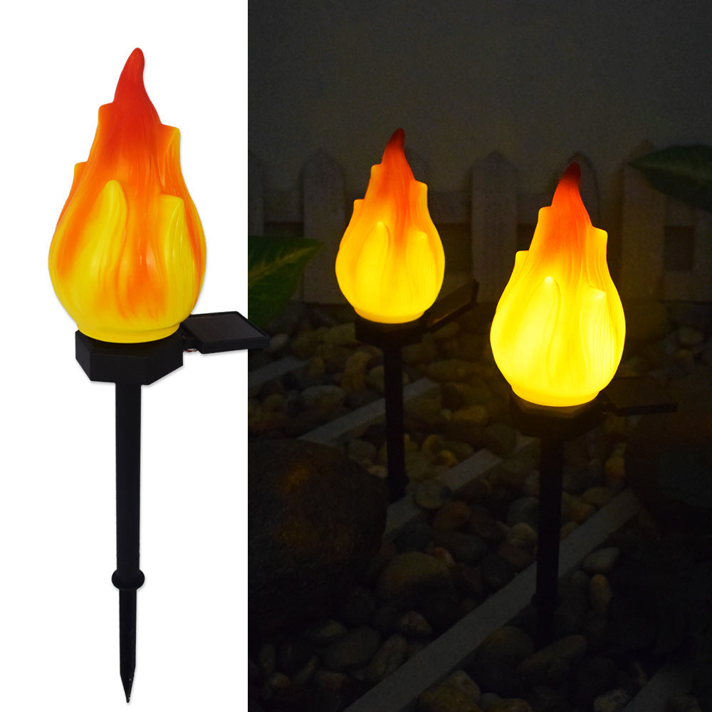 Solar LED Garden Stake – Yellow/Red – (1, 3, or 4 Light Sources)