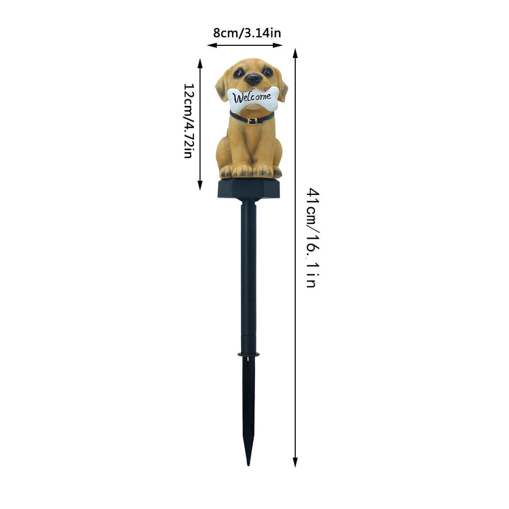 Cute Puppy Garden Lamp – Yellow – (1 Light Source)