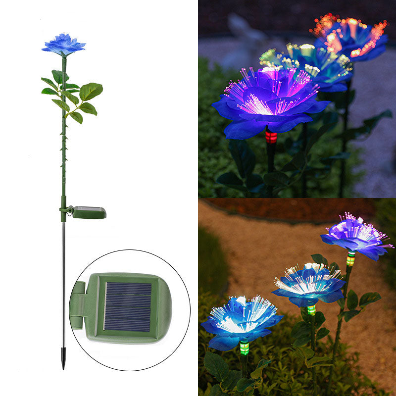 Solar LED Rose Garden Lamp – Creative Red/Pink/Blue/Champagne – 1.2 V (1 Light Source)