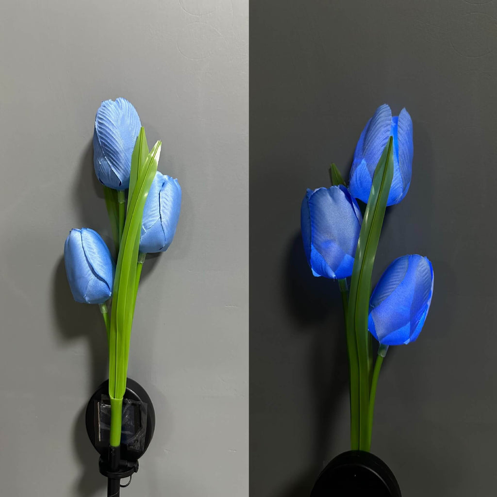 Solar LED Garden Lamp with Tulip Design – Pink/Purple/Blue/Yellow – (1 LED)