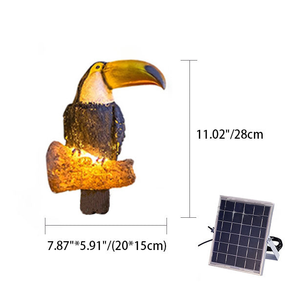 Decorative Solar Zoo Lamp – Owl / Chameleon / Toucan / Raccoon – (1 LED)