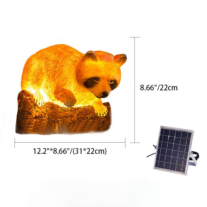 Decorative Solar Zoo Lamp – Owl / Chameleon / Toucan / Raccoon – (1 LED)