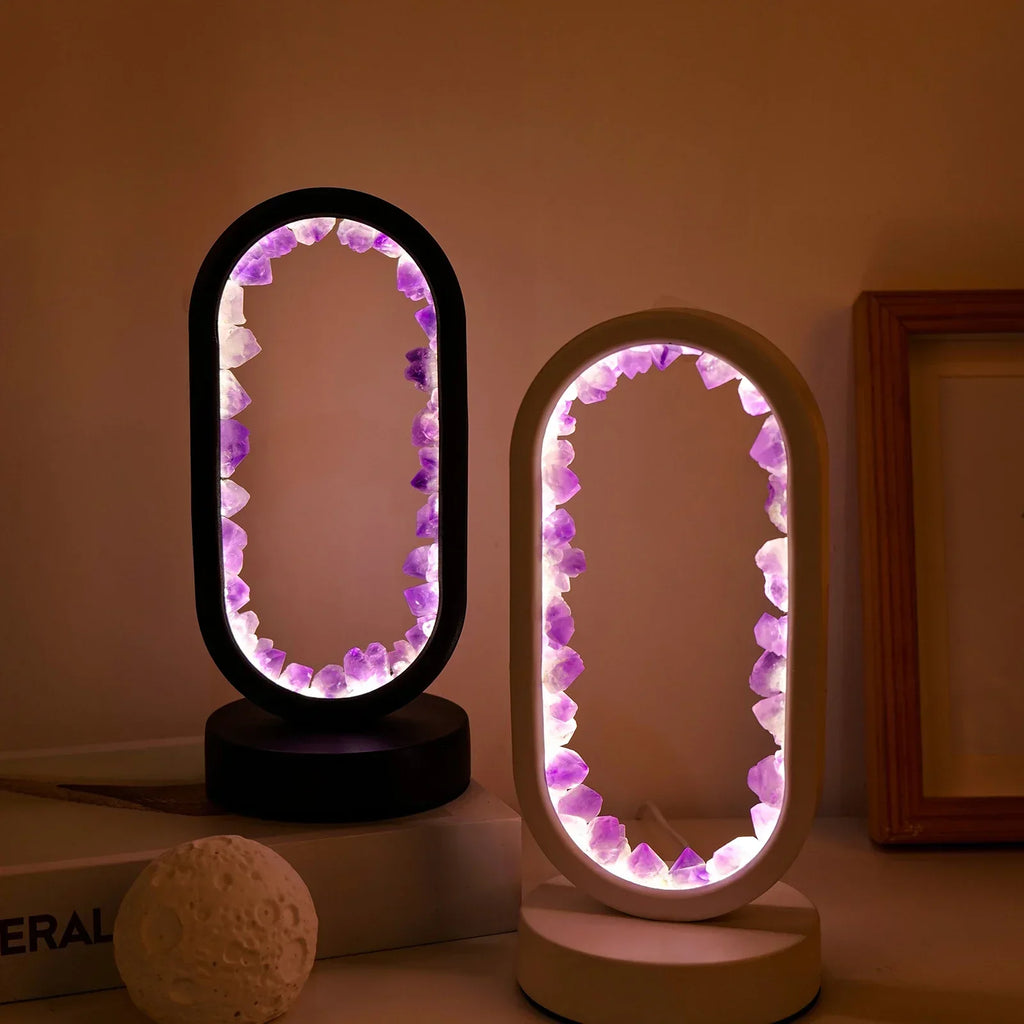 Lagom – Amethyst Serenity Lamp with Natural Crystals