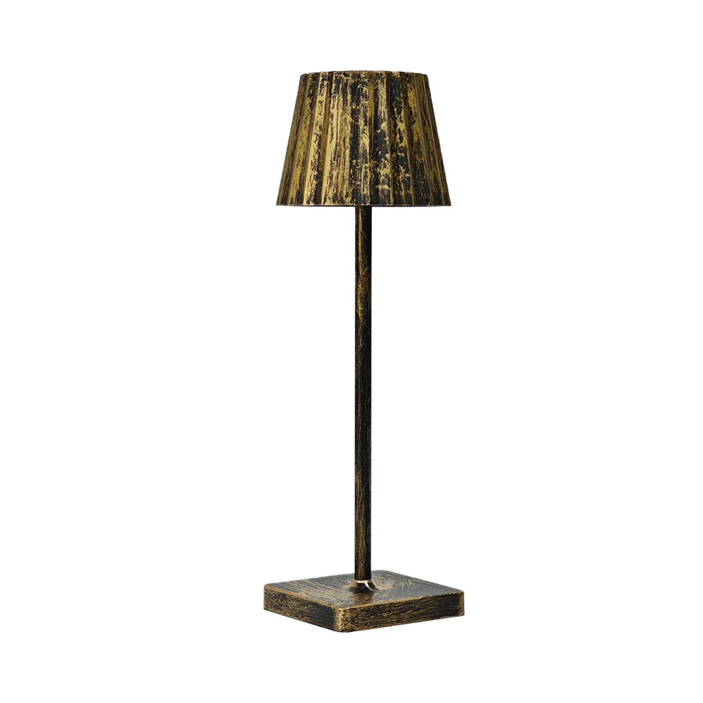 Mara – Rechargeable Classic Table Lamp with Pleated Shade & Dimmable LED