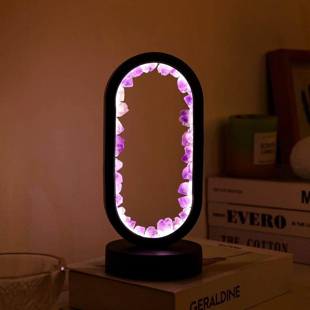 Lagom – Amethyst Serenity Lamp with Natural Crystals