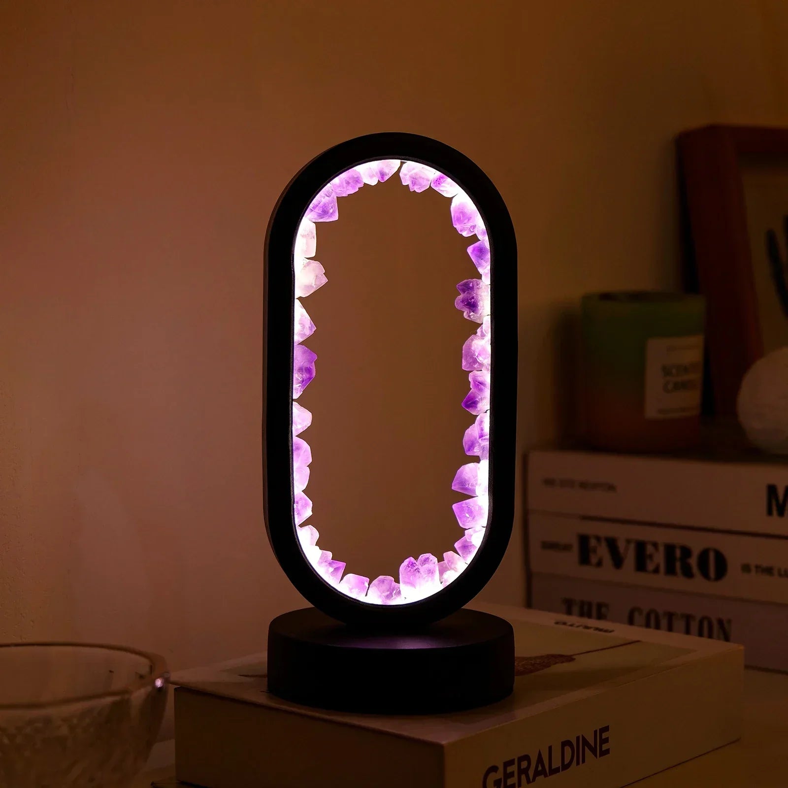 Lagom – Amethyst Serenity Lamp with Natural Crystals