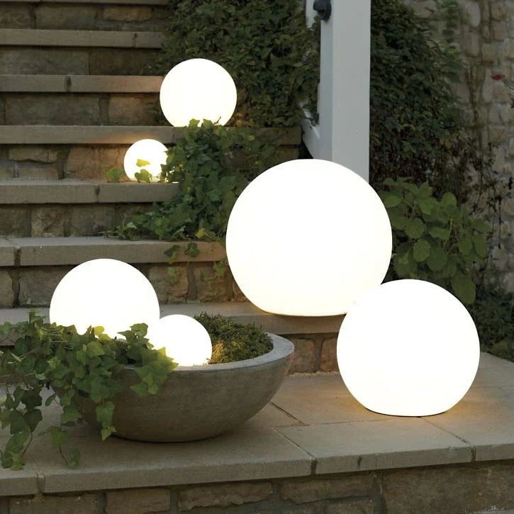 Spherical LED Garden Lamp for Outdoors with 16 Colors & Remote Control