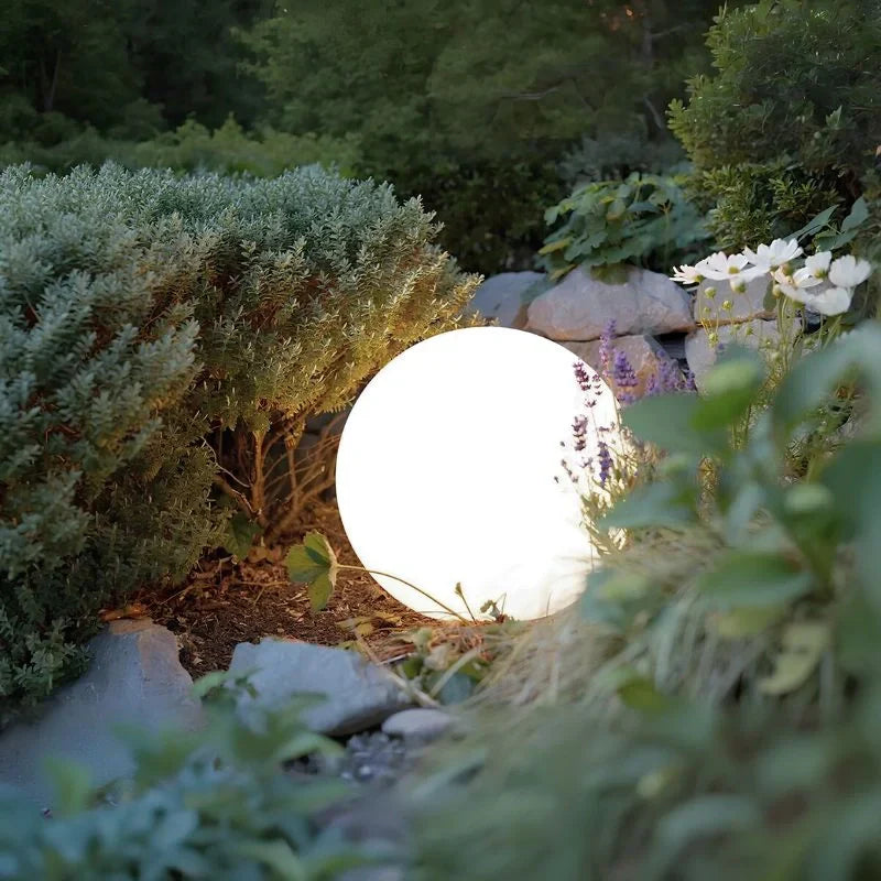 Spherical LED Garden Lamp for Outdoors with 16 Colors & Remote Control