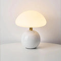 Mushroom Lamp in Ceramic & Matte Glass with Dimmable LED Lighting