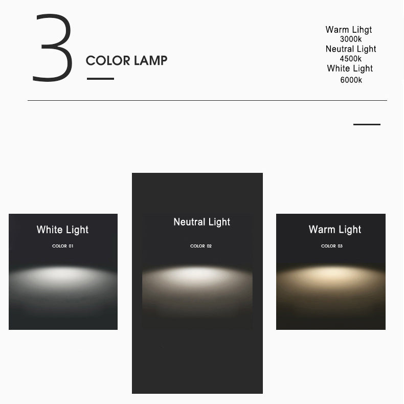 Modern Table Lamp – Metal & Fabric Shade, 3-Color Light, E26 Socket
