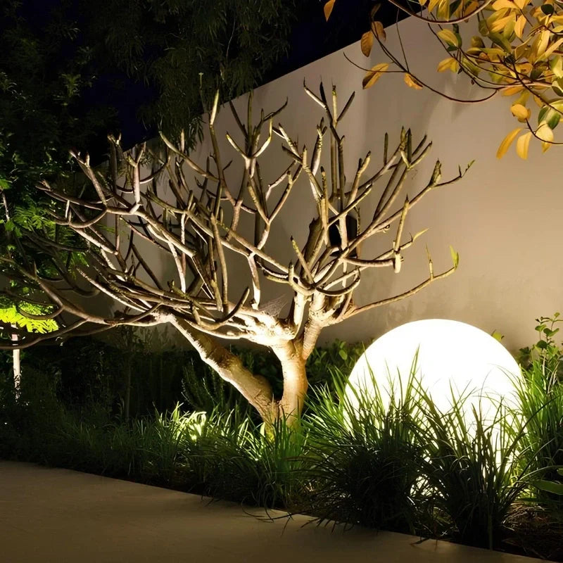 Spherical LED Garden Lamp for Outdoors with 16 Colors & Remote Control