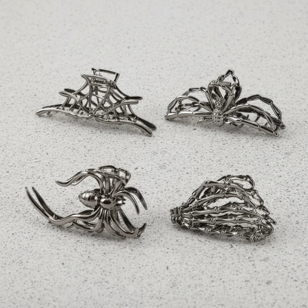 Halloween Accessories Hair Clips Spider Bat Designs