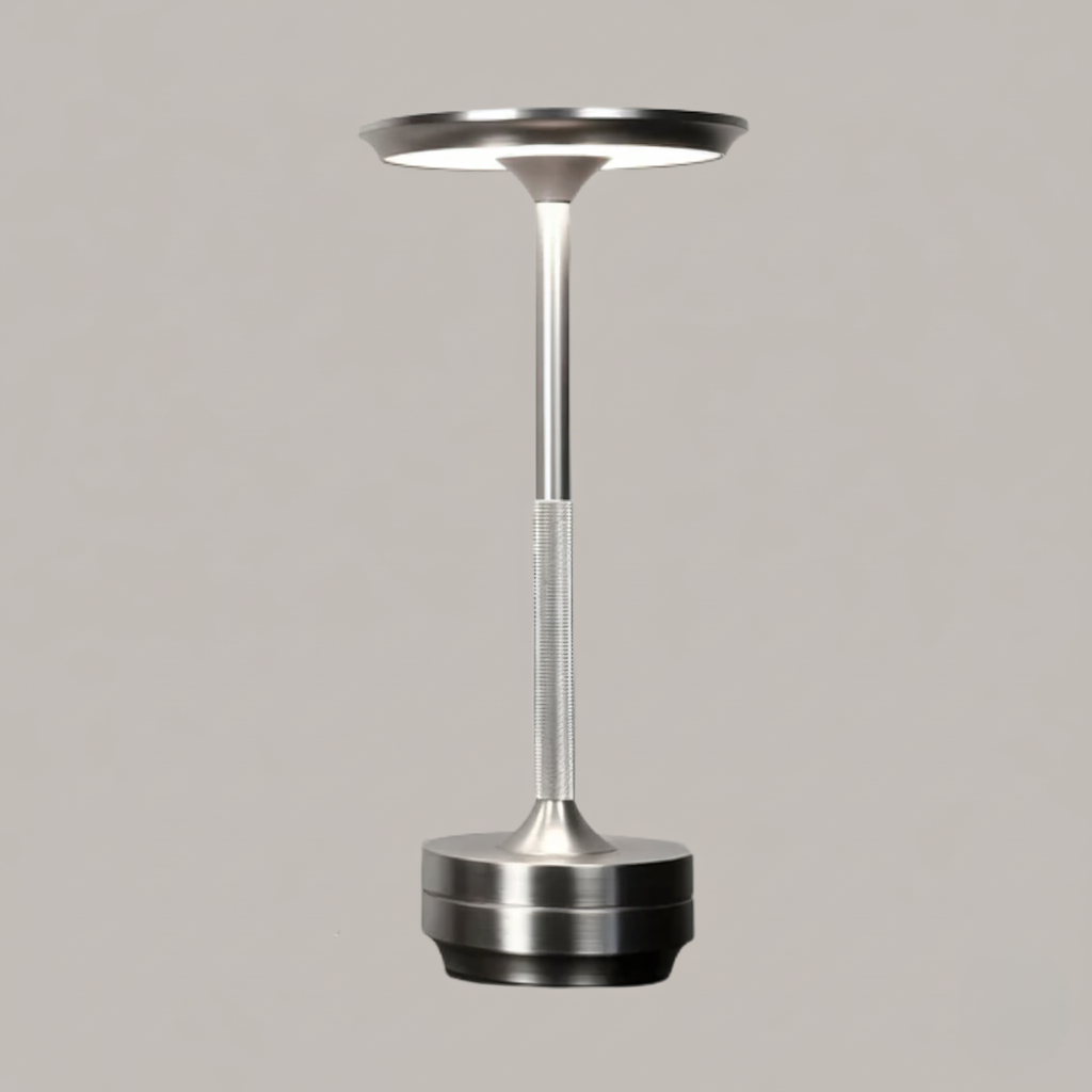 Stylish Wireless Table Lamp with Touch Dimmer and Rechargeable Battery