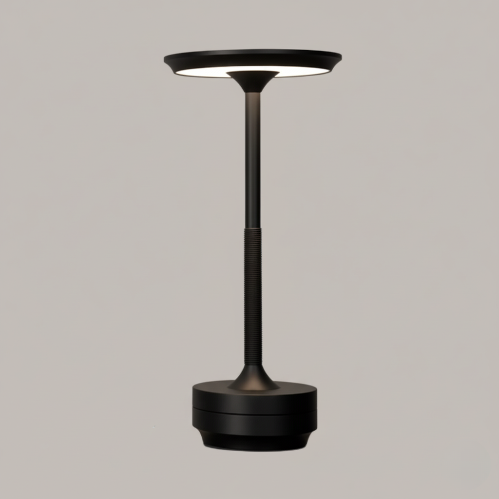Stylish Wireless Table Lamp with Touch Dimmer and Rechargeable Battery