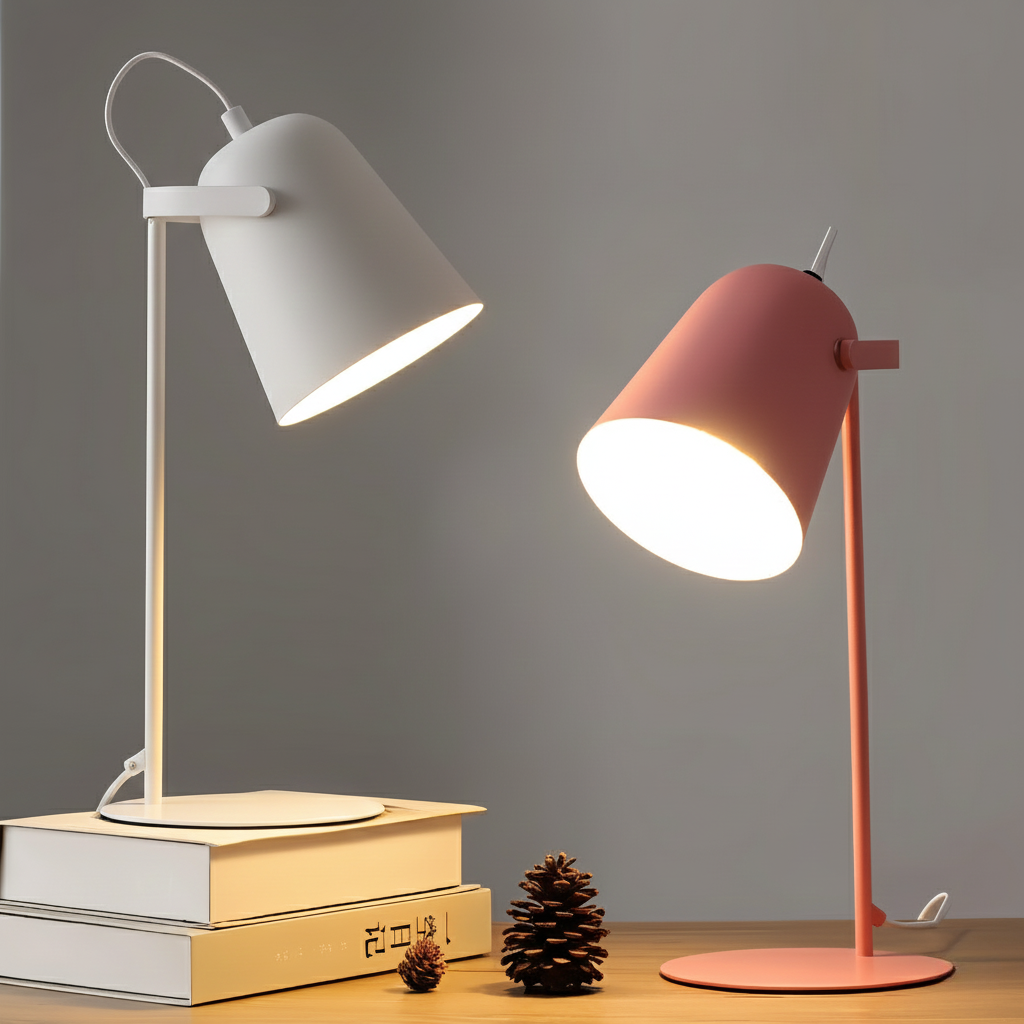 Colorful Desk Lamp with Scandinavian Design