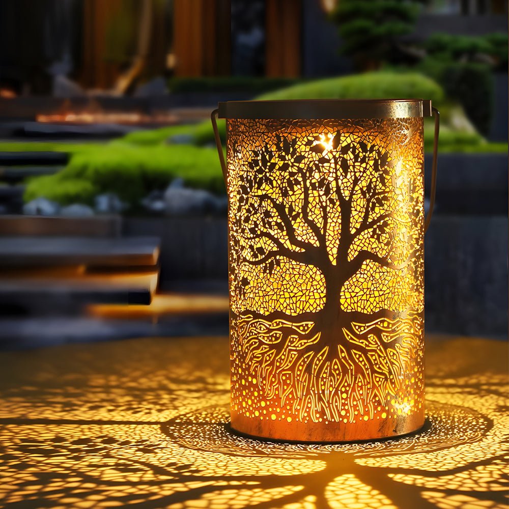 Solar Hanging Lantern – Tree Projection with Warm White Light and IP55