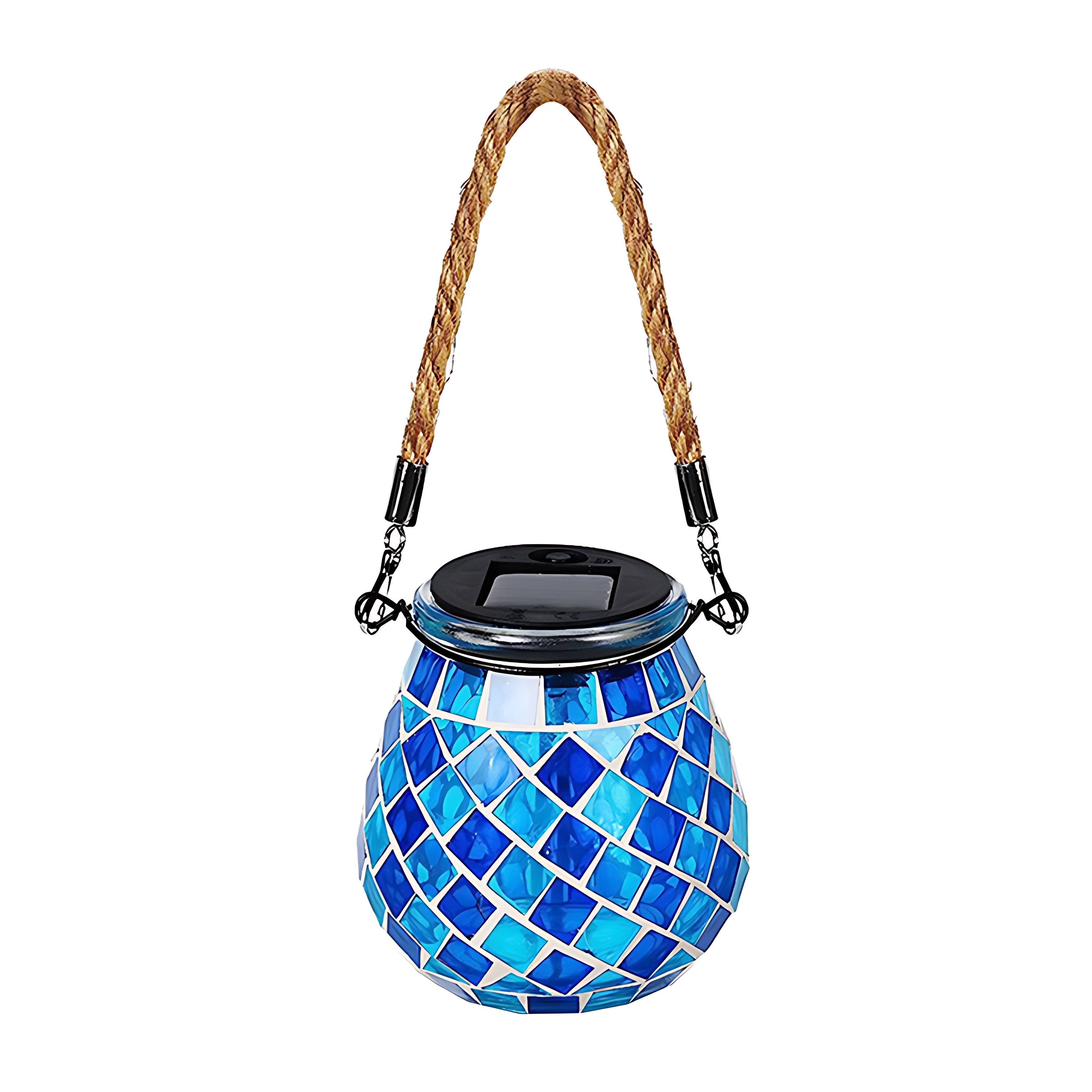 Handmade Colored Solar Outdoor Lamp – Stained Glass with Magical Light Play