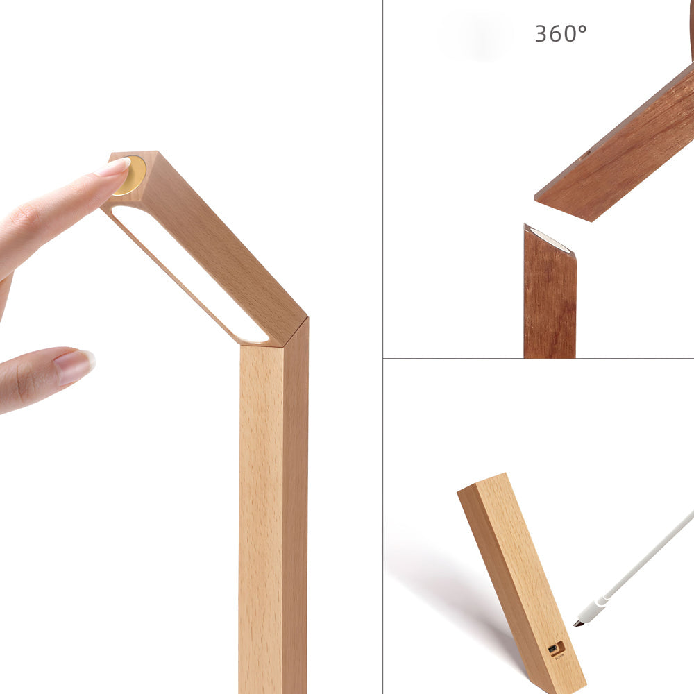 Touch Table Lamp with LED Linear Ambient Lighting & 360° Adjustable Head