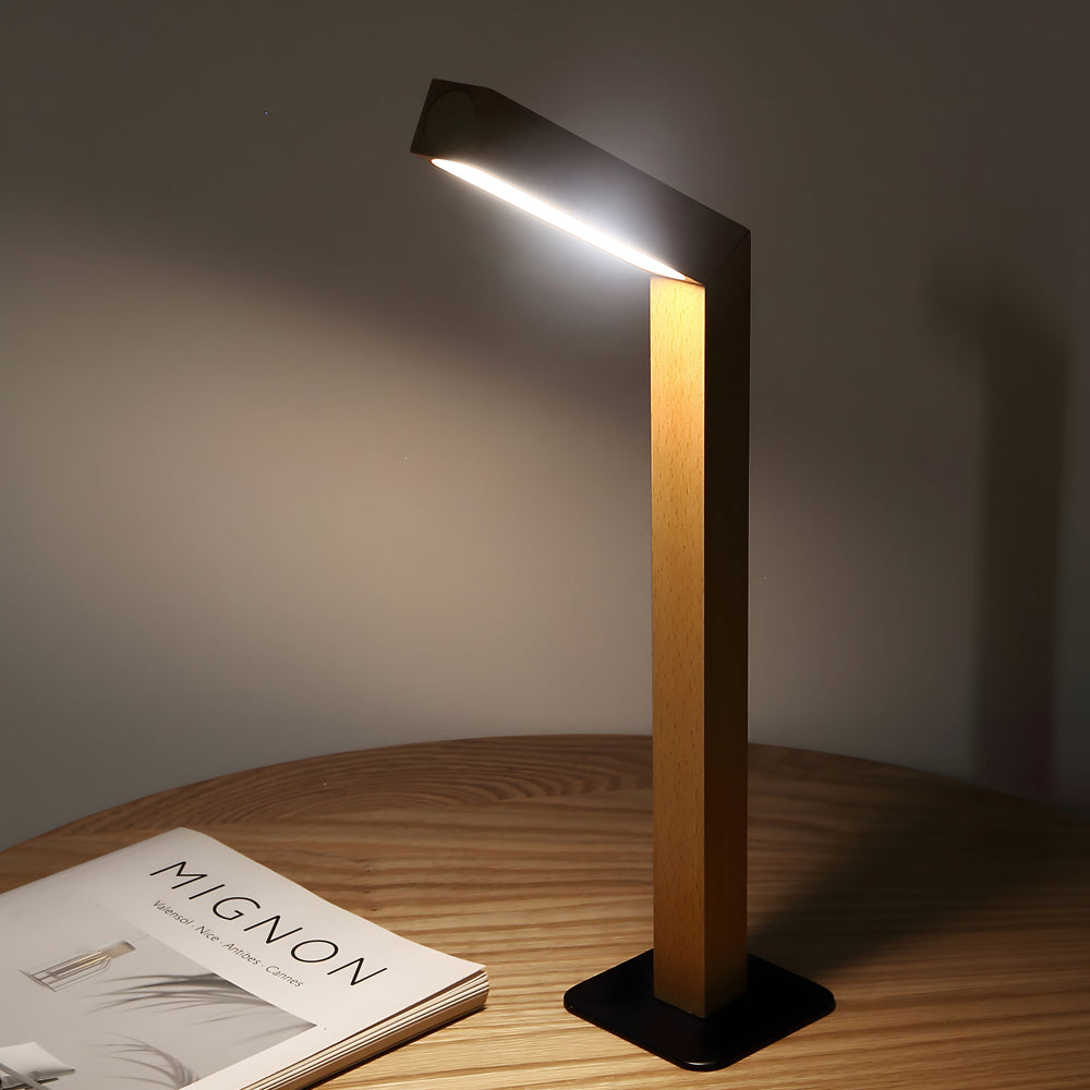 Touch Table Lamp with LED Linear Ambient Lighting & 360° Adjustable Head